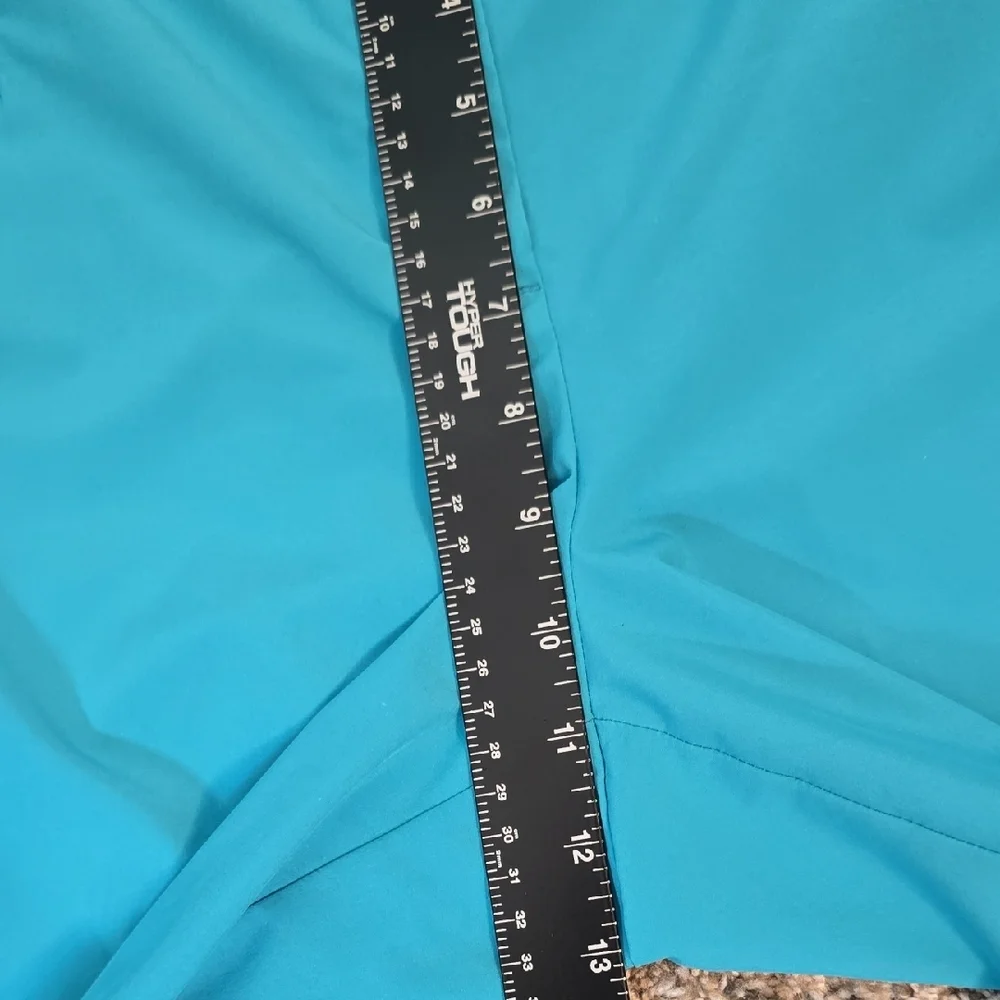 Chico's Tropical Leaf‎ Zip-Front Jacket with Teal Cropped Pants Chicos Size 2/Lg